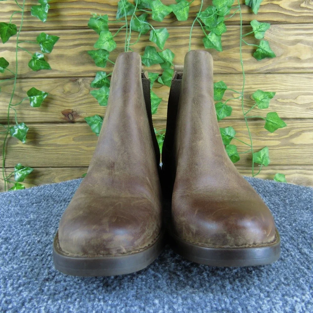 Born Brown Leather Ankle Boots - Picture 2 of 8